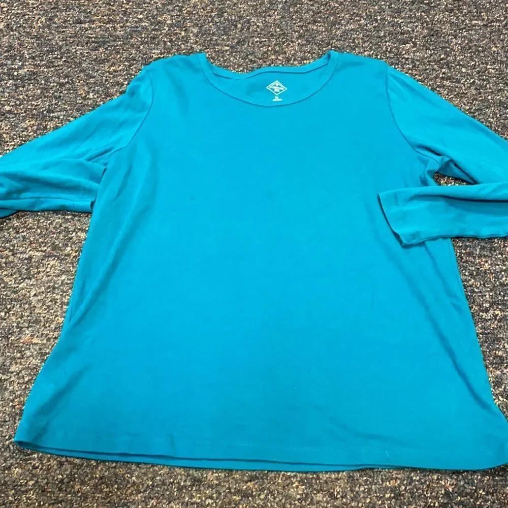 St. John’s Bay Teal Long Sleeve top sz. XL